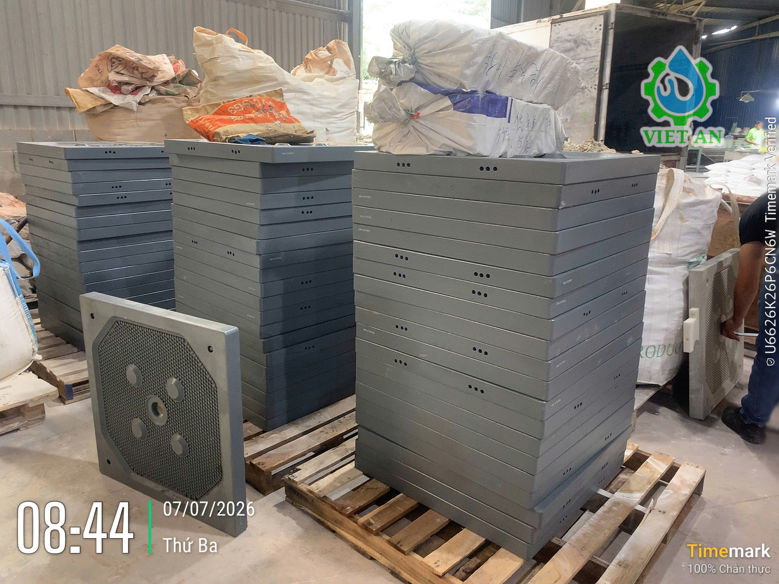 Tấm nhựa PP cho nhà máy cao lanh gốm sứ