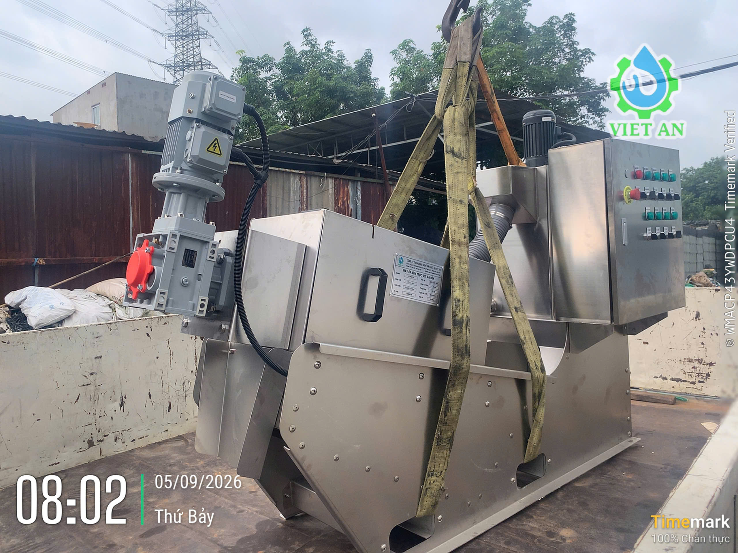 Máy ép bùn trục vít công suất nhỏ