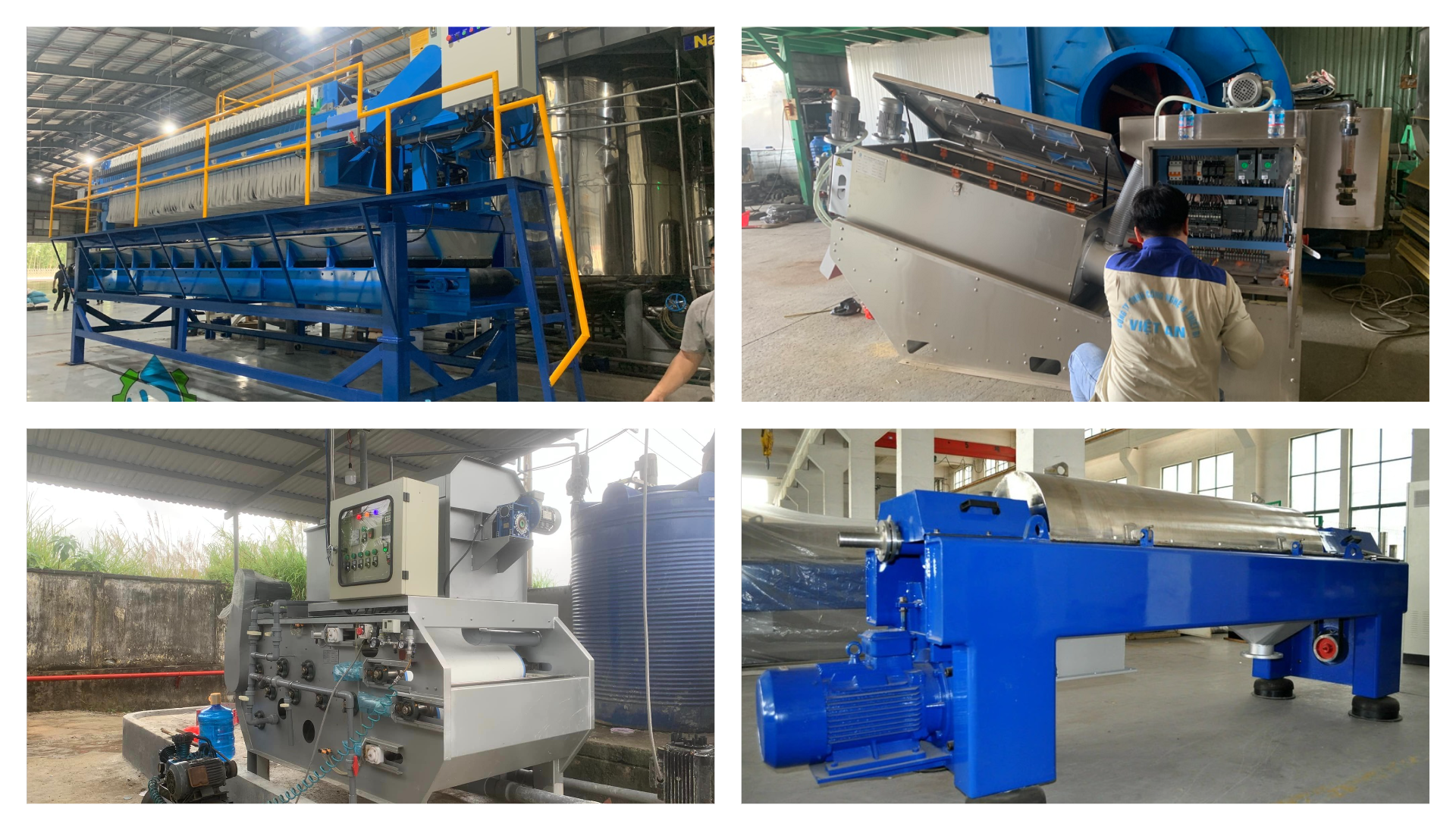 Các dòng máy ép bùn phổ biến 