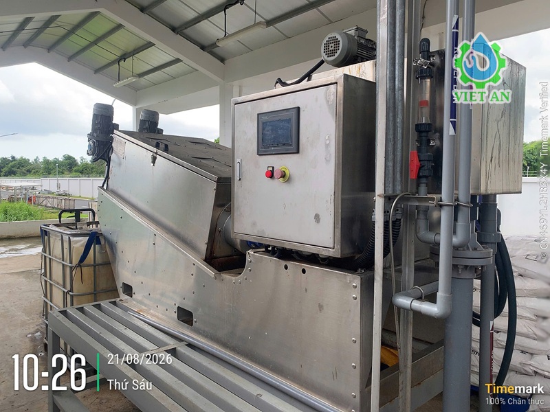 Máy ép bùn trục vít công nghiệp xử lý bùn thải nước thải