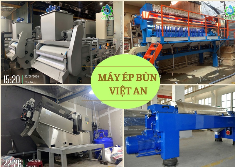 Các dòng máy ép bùn công ty Việt An