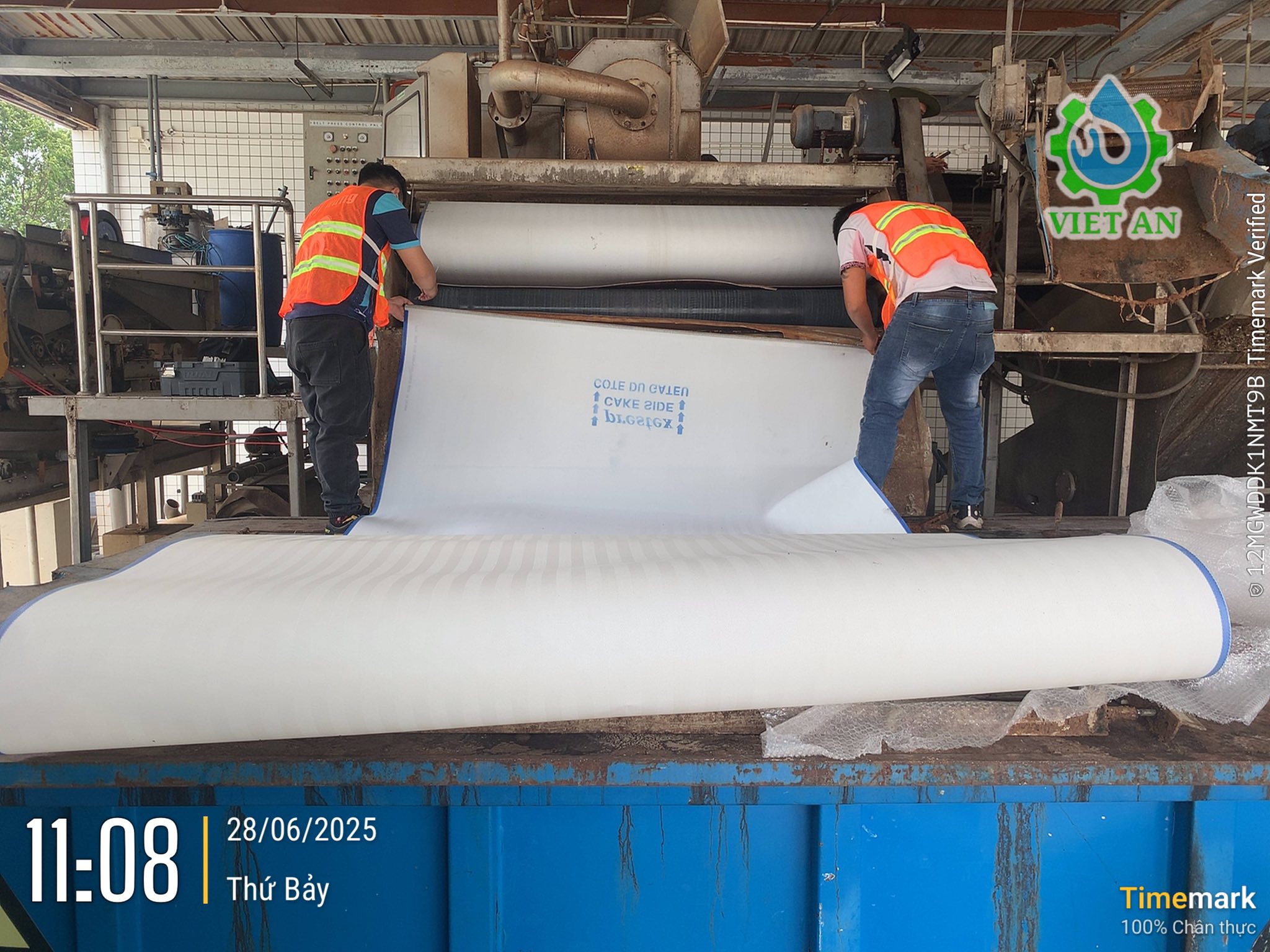 Băng tải máy ép bùn 1500