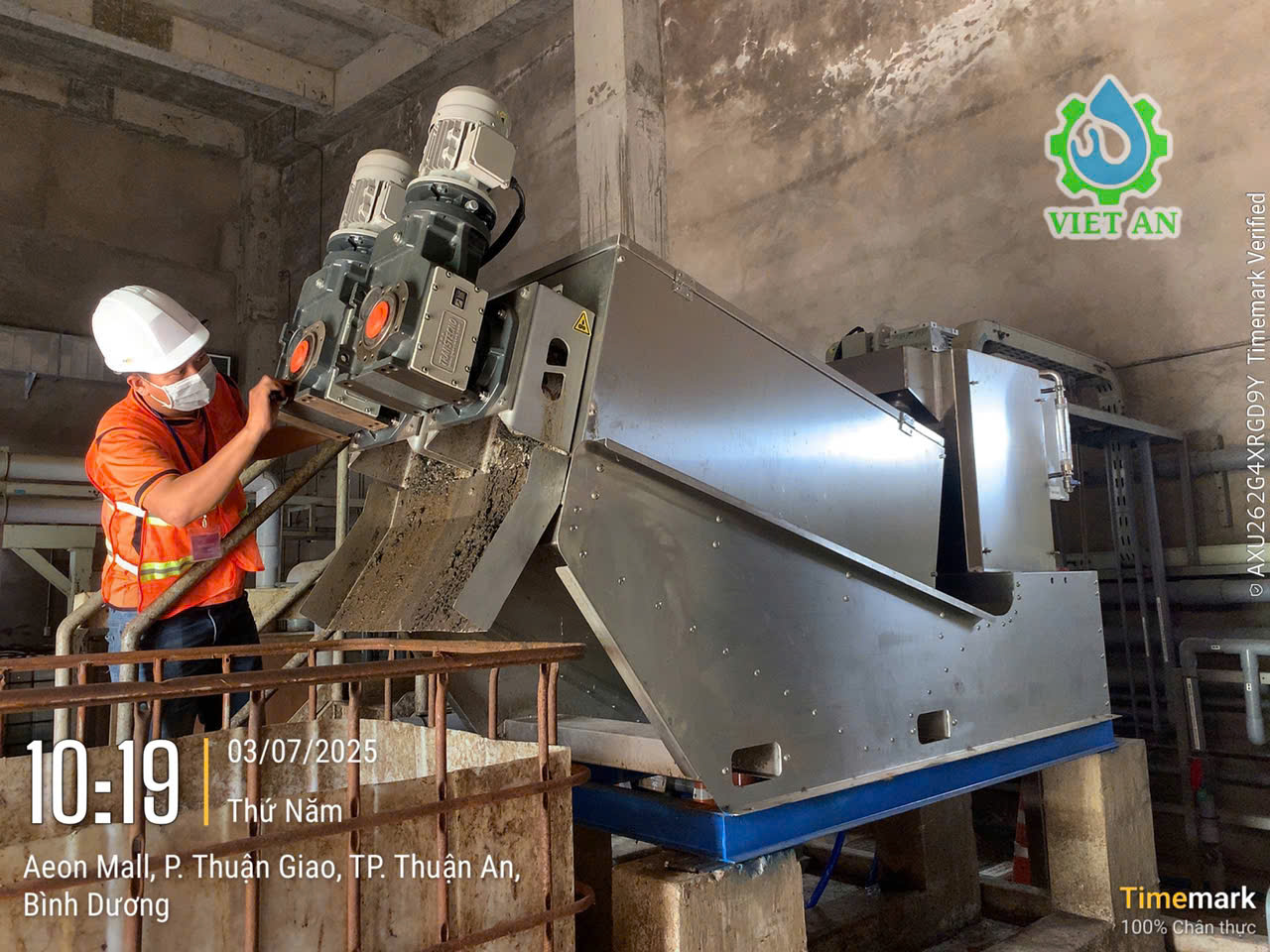 Sửa máy ép bùn trục vít