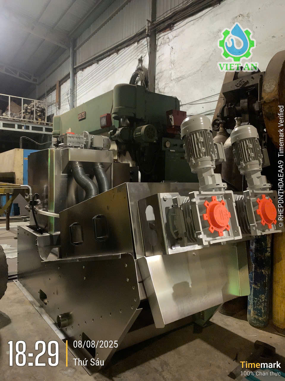 Máy ép bùn trục vít cho thủy sản