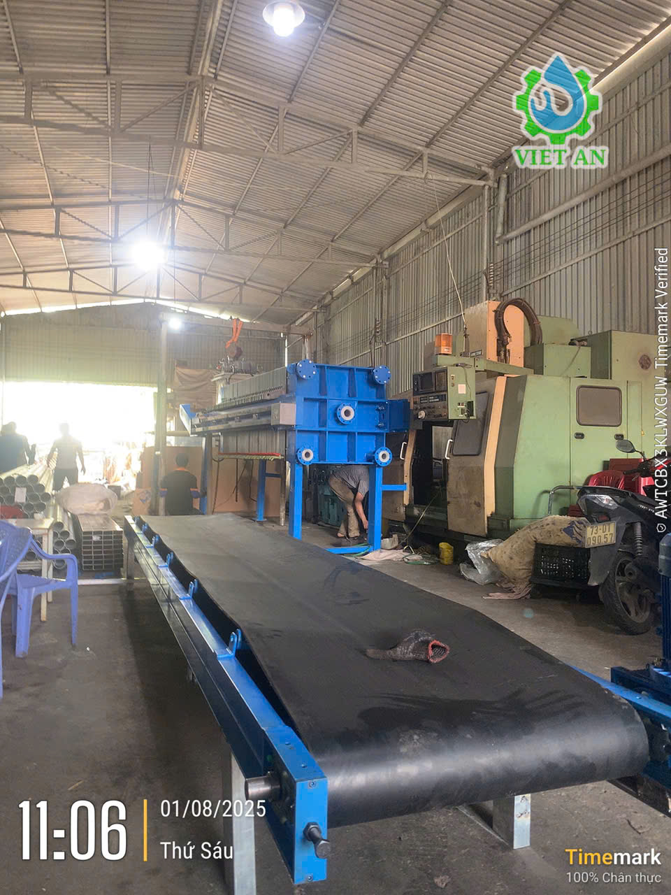 Băng tải vận chuyển bùn sau ép