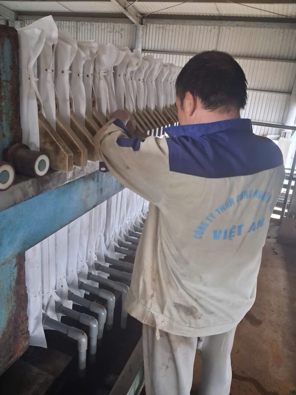 Vải lọc máy ép bùn Khung bản