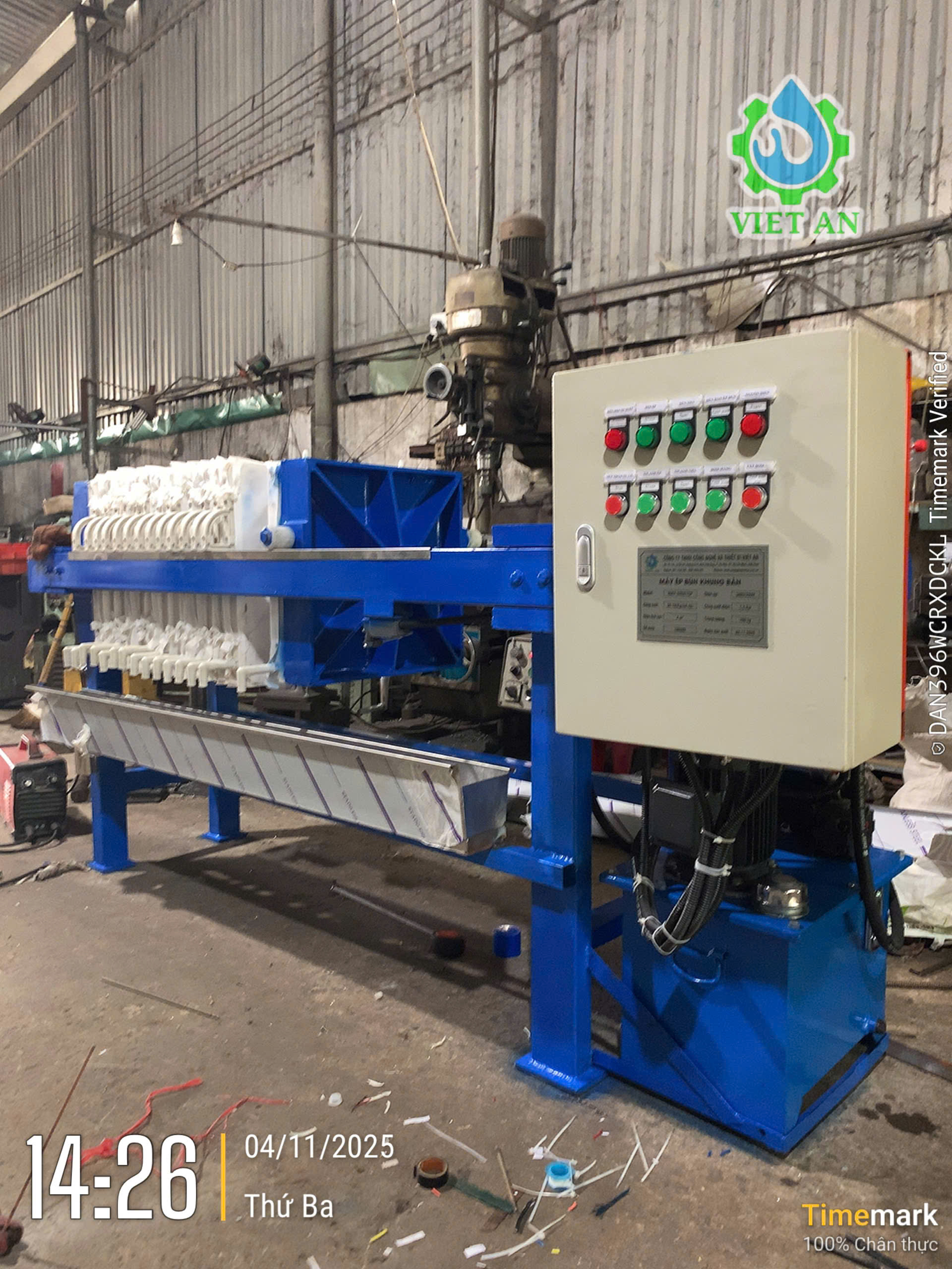 Máy ép bùn khung bản 